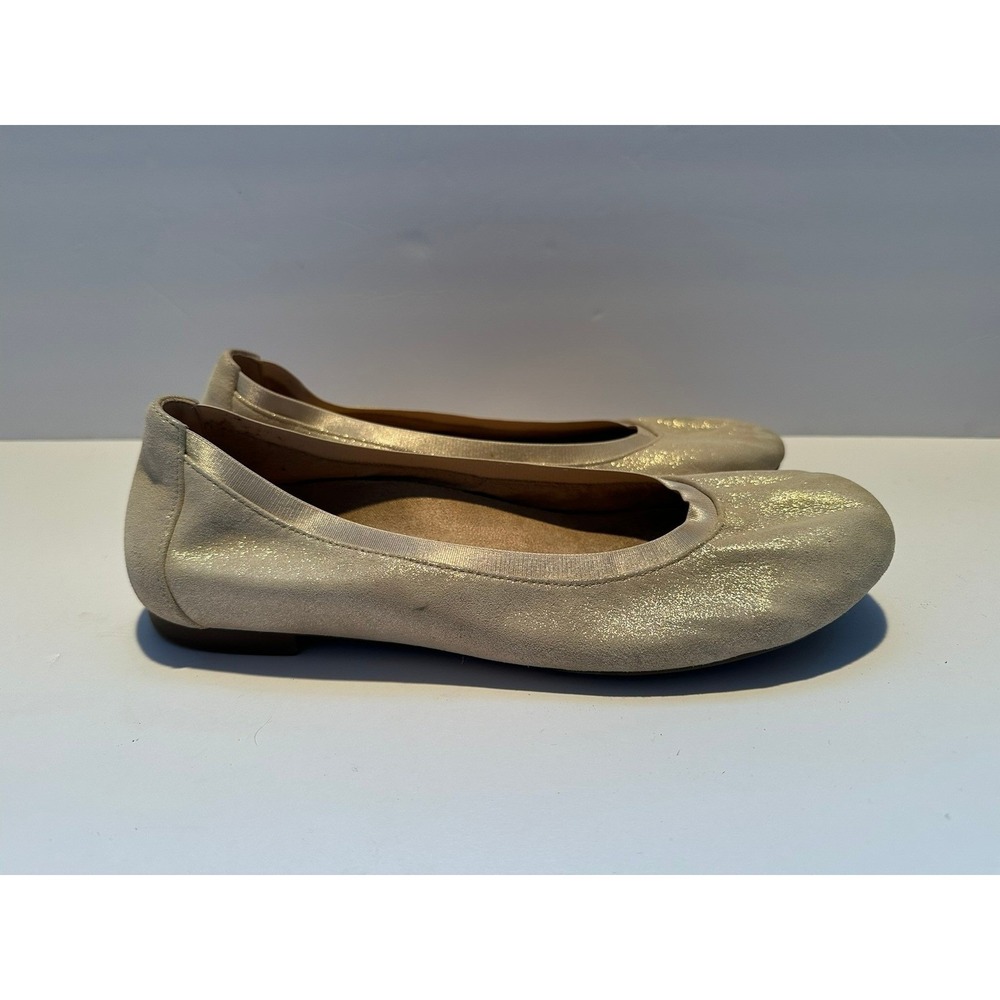 Vionic Metallic Champagne Ballet Flats 9 WIDE - Picture 4 of 7